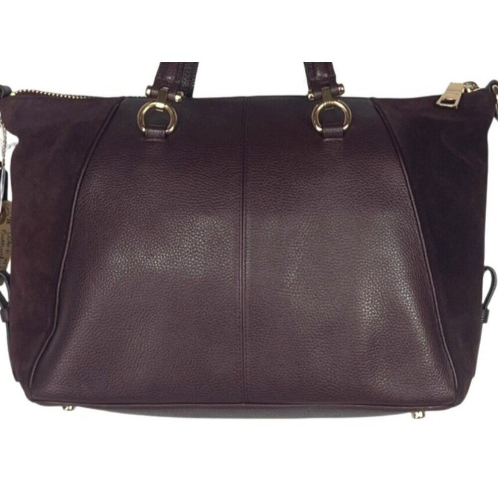 COACH 2017 Burgundy Kelsey Leather Crossbody To Satchel Convertible Bag 55532 - Picture 7 of 16